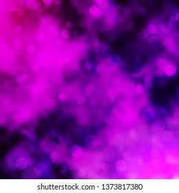 Light Purple, Pink vector pattern with circles. Abstract illustration with colorful spots in nature style. Pattern for wallpapers, curtains.