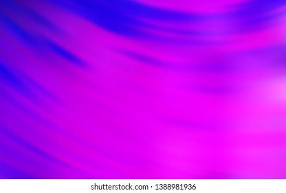 Light Purple, Pink vector pattern with curved lines. Colorful geometric sample with gradient lines.  Abstract style for your business design.