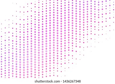 Light Purple, Pink vector pattern with spheres. Abstract illustration with colored bubbles in nature style. New template for your brand book.