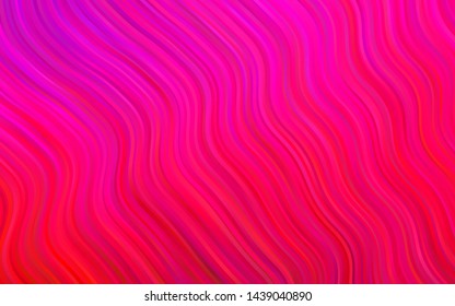 Light Purple, Pink vector pattern with bent ribbons. Brand new colored illustration in marble style with gradient. New composition for your brand book.