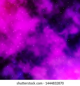 Light Purple, Pink vector pattern with abstract stars. Colorful illustration with abstract gradient stars. Best design for your ad, poster, banner.