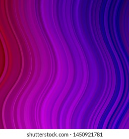 Light Purple, Pink vector pattern with lines. Bright sample with colorful bent lines, shapes. Pattern for busines booklets, leaflets