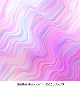 Light Purple, Pink vector pattern with lines. Gradient illustration in simple style with bows. Design for your business promotion.