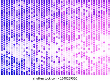 Light Purple, Pink vector pattern with spheres. Beautiful colored illustration with blurred circles in nature style. Design for poster, banner of websites.