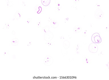 Light Purple, Pink vector pattern with fresh ingredients. Decorative illustration with food on abstract template. Doodle design for your business advert of cafes.