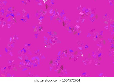 Light Purple, Pink vector pattern with random forms. Colorful chaotic forms with gradient in modern style. Simple design for your web site.