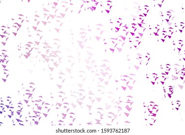 Light Purple, Pink vector pattern with polygonal style. Abstract gradient illustration with triangles. Best design for poster, banner.