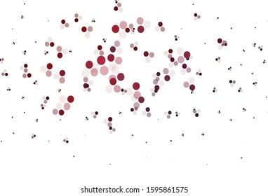 Light Purple, Pink vector pattern with spheres. Abstract illustration with colored bubbles in nature style. New template for your brand book.