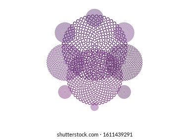 Light Purple, Pink vector pattern with spheres. Illustration with set of shining colorful abstract circles. Pattern for textures of wallpapers.