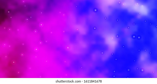 Light Purple, Pink vector pattern with abstract stars. Colorful illustration in abstract style with gradient stars. Pattern for new year ad, booklets.