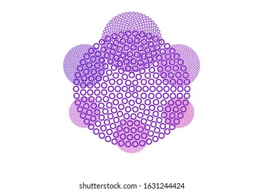 Light Purple, Pink vector pattern with spheres. Abstract illustration with colored bubbles in nature style. Design for your business advert.