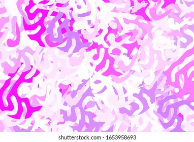 Light Purple, Pink vector pattern with random forms. Illustration with colorful gradient shapes in abstract style. Elegant design for wallpapers.
