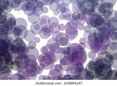 Light Purple, Pink vector pattern with spheres. Modern abstract illustration with colorful water drops. Pattern for futuristic ad, booklets.