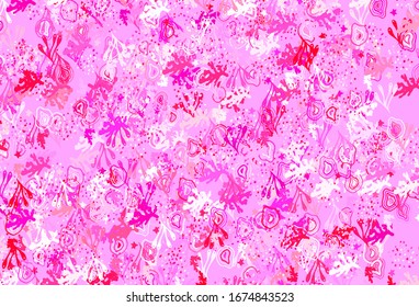 Light Purple, Pink vector pattern with random forms. Simple colorful illustration with abstract gradient shapes. Best smart design for your business.