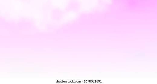 Light Purple, Pink vector pattern with clouds. Abstract colorful clouds on gradient illustration. Template for websites.