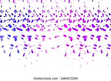 Light Purple, Pink vector pattern with spheres. Abstract illustration with colored bubbles in nature style. Pattern for beautiful websites.