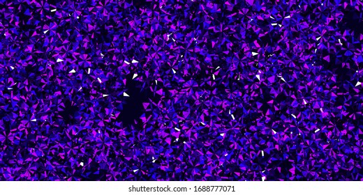 Light Purple, Pink vector pattern with colored snowflakes. Smart geometrical abstract illustration with ice, snow. New year websites pattern.