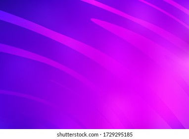 Light Purple, Pink vector pattern with wry lines. Creative illustration in halftone style with gradient. Pattern for your design.