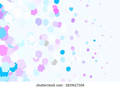 Light Purple, Pink vector pattern with random forms. Simple colorful illustration with abstract gradient shapes. Best smart design for your business.