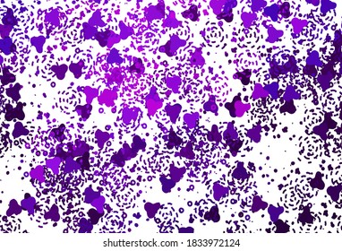 Light Purple, Pink vector pattern with random forms. Simple colorful illustration with abstract gradient shapes. Simple design for your web site.