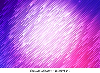 Light Purple, Pink vector pattern with sharp lines. Blurred decorative design in simple style with lines. Template for your beautiful backgrounds.