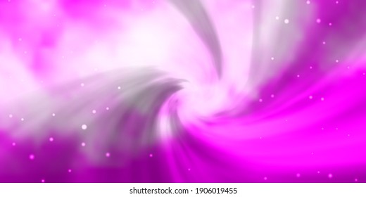 Light Purple, Pink vector pattern with abstract stars. Shining colorful illustration with small and big stars. Pattern for new year ad, booklets.