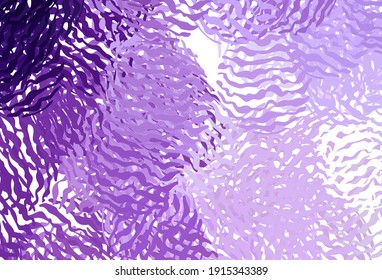 Light Purple, Pink vector pattern with bent lines. Colorful gradient illustration in simple style with lines. Simple template for your design.