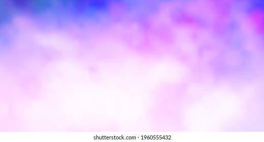 Light Purple, Pink vector pattern with clouds. Illustration in abstract style with gradient clouds. Template for websites.