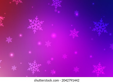 Light Purple, Pink vector pattern in Christmas style. Modern abstract Christmas mood shapes. Template for lettering, typography.
