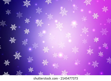 Light Purple, Pink vector pattern in Christmas style. Colorful illustration with Christmas simbols and signs. Pattern for ads, poster, banner of books.