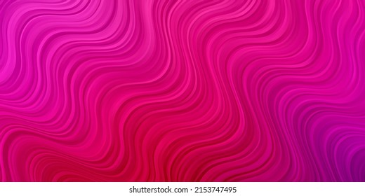 Light Purple, Pink vector pattern with curves. Bright illustration with gradient circular arcs. Template for your UI design.