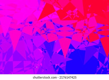 Púrpura claro, Patrón vector rosado con formas poligonales. Ilustración con formas triangulares coloridas abstractas. Patrón de fondo de pantalla.