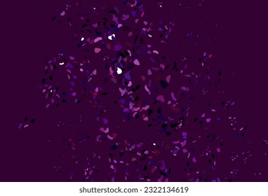 Light Purple, Pink vector pattern with chaotic shapes. Modern abstract illustration with colorful random forms. Simple design for your web site.