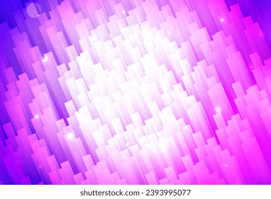 Light Purple, Pink vector pattern with sharp lines. Shining colored illustration with sharp stripes. Pattern for ad, booklets, leaflets.