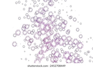 Light Purple, Pink vector pattern with spheres. Modern abstract illustration with colorful water drops. Design for business adverts.