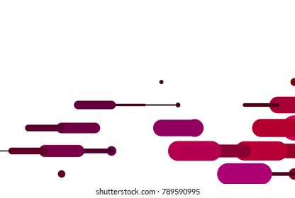 Light Purple, Pink vector pattern with rounded lines. Glitter abstract illustration with colored sticks. The template can be used as a background.