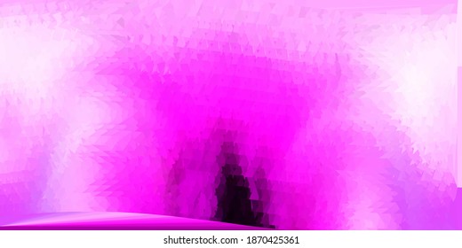 Light purple, pink vector poly triangle template. Decorative colorful illustration with abstract triangles. Multipurpose app design.
