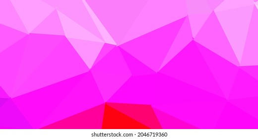 Light purple, pink vector poly triangle template. Abstract illustration with elegant gradient triangles. Modern design for your apps.