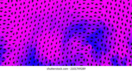 Light purple, pink vector poly triangle layout. Modern abstract illustration with polygonal triangles. Landing pages design.