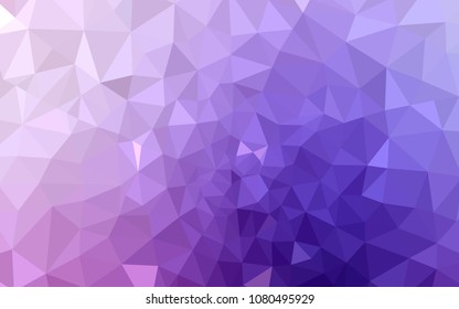 Light Purple, Pink vector polygon abstract background. Colorful illustration in polygonal style with gradient. Completely new template for your banner.