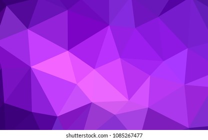 Light Purple, Pink vector polygon abstract background. Geometric illustration in Origami style with gradient.  Brand new style for your business design.