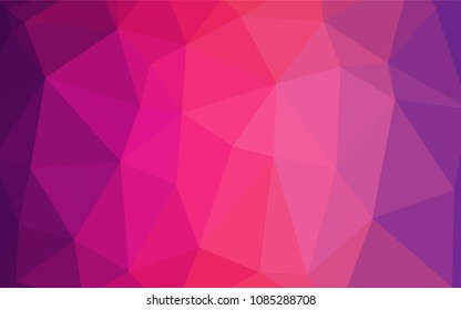 Light Purple, Pink vector polygon abstract layout. A completely new color illustration in a  polygonal style. A completely new template for your business design.