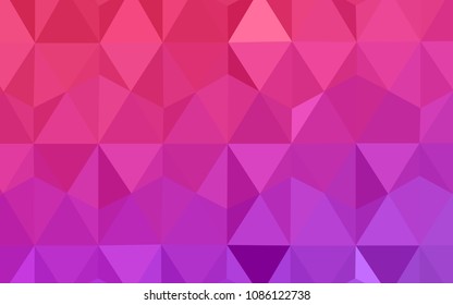 Light Purple, Pink vector polygon abstract layout. Creative geometric illustration in Origami style with gradient. Best triangular design for your business.