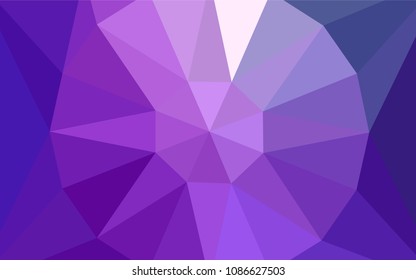 Light Purple, Pink vector polygon abstract background with a gem in a centre. Colorful abstract illustration with triangles. Textured pattern for your backgrounds.