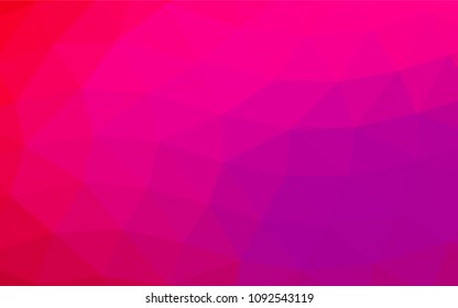 Light Purple, Pink vector polygon abstract background. A completely new color illustration in a vague style. The polygonal design can be used for your web site.