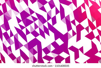 Light Purple, Pink vector polygon abstract template. Triangular geometric sample with gradient.  The textured pattern can be used for background.