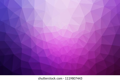 Light Purple, Pink vector polygon abstract backdrop. Shining polygonal illustration, which consist of triangles. Template for cell phone's backgrounds.
