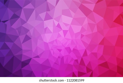 Light Purple, Pink vector polygon abstract layout. Colorful illustration in polygonal style with gradient. Brand new style for your business design.