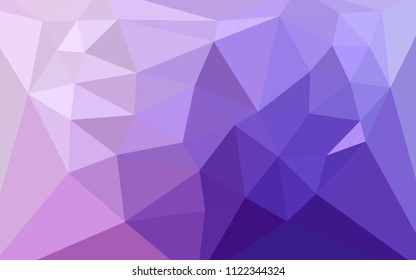 Light Purple, Pink vector polygon abstract backdrop with a heart in a centre. Modern abstract illustration with triangles. Triangular pattern for your design.