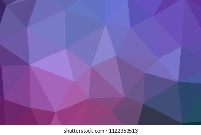 Light Purple, Pink vector polygon abstract backdrop. Creative illustration in halftone style with triangles. Completely new template for your banner.